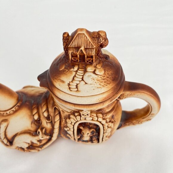 Rare Swagman Pottery Made In Australia Ceramic Tea Pot 8''L X 5.5'' H, Collectib - Picture 4 of 8